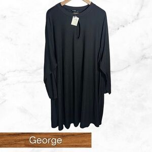 George 4x keyhole long sleeve dress